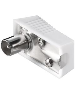 Koax vinkelkontakt skruvmontage - plast