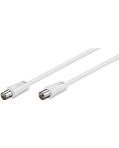 Antennkabel, vit, 7,5 m