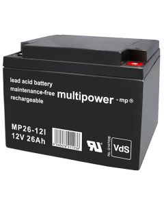 Multipower MP26-12I 12V 26Ah förbrukningsbatteri för golfvagn