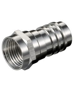 Crimp F-kontakt konnektor 6-7 mm - koppar-nickel