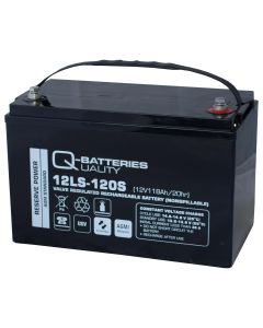 Q-Batteries 12LS-120S / 12V - 118Ah 10-års AGM batteri