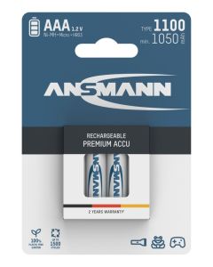 Ansmann AAA / R03 uppladdningsbara batterier (4 st.) 1100 mAh