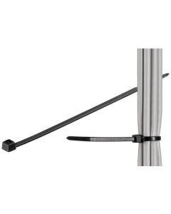 Kabel tie, vädertålig nylon, svart - 100 mm, 2.6 mm (100 st.)