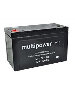 Multipower 12V - 110Ah, förbrukningsbatteri till eldrivna fordon