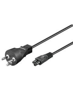 Strömsladd, dansk, 2 m, svart