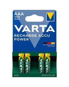 VARTA AAA / R03 / Micro Uppladdningsbara batterier (4 st.) 1000 mAh
