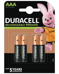 DURACELL AAA / HR3 / R03 R2U Uppladdningsbara batterier (4 st.)