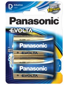Panasonic Evolta - Alkaline D/LR20/Mono-batterier (2 st.)