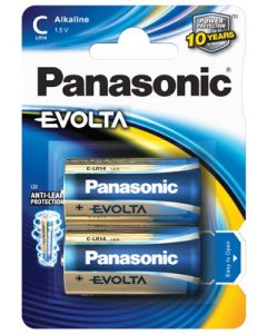 Panasonic Evolta Alkaline C/LR14/Baby-batterier (2 st)