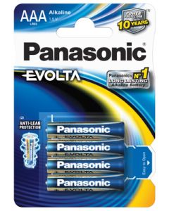 Panasonic Evolta Alkaline AAA/LR03/Micro-batterier 4 st.