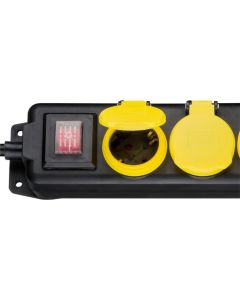 Fem-vägs stänkskyddat grenuttag till utomhusbruk