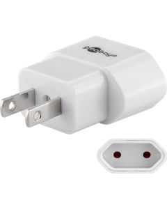 Rejsestik DK 2-ben hunstik (Type C CEE 7/16) > US/Japansk hanstik (Type A, NEMA 1-15, 2-pin)