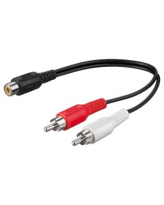 Y-RCA adapterkabel 0,2 m