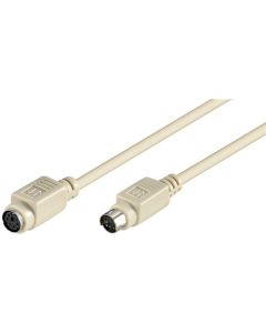 PS/2 tangentbord- och musförlängningssladd, grå, 2 m