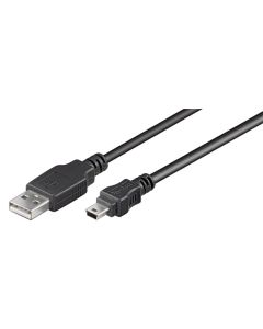 USB 2,0 Hi-Speed-kabel, svart, 3 m