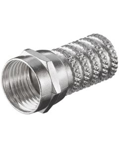 Skruva-på-F-kontakt 6,0 mm - zink/nickel