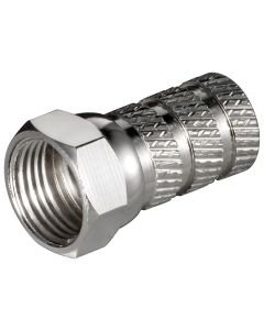 Skruva-på-F-kontakt 5,2 mm - koppar/nickel,