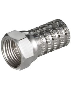 Skruva-på-F-kontakt 6,0 mm - koppar/nickel,