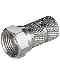 Skruva-på-F-kontakt 6,5 mm - koppar/nickel,