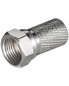 Skruva-på-F-kontakt 7,0 mm - koppar/nickel,