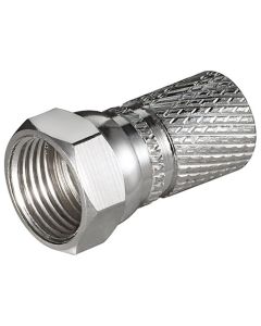 Skruva-på-F-kontakt 7,3 mm - kopparnickel,