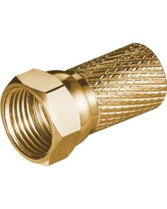 Skruva-på-F-kontakt 7,0 mm - koppar/guld-belagd,