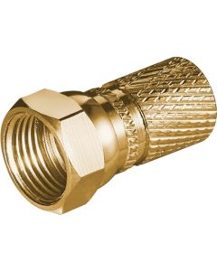 Skruva-på-F-kontakt 7,3 mm - guldbelagd nickel