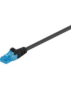 CAT 6a patchkabel U/UTP, svart, 0,25 m