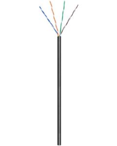CAT 5e utomhusnätverkskabel, U/UTP, svart, 100 m kabelrulle