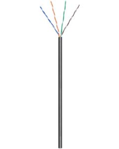 CAT 6 utomhusnätverkskabel, U/UTP, svart, 100 m kabelrulle