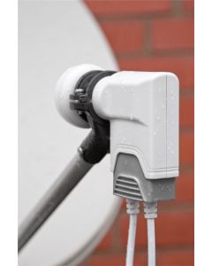 Universal Tvilling-LNB, grå-vit