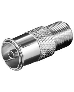 F-Adapter: F hun - koxial hun - 1 stk.