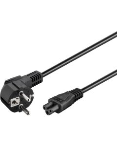Strömsladd (safety plug), vinklad, 1,8 m, svart