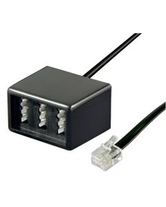 TAE adapter 3 TAE N/F/N hona till RJ11/RJ14 hane (6P4C) - 1 st.