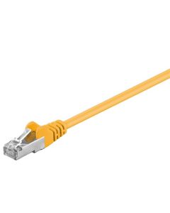 CAT 5e patchkabel, SF/UTP, gul, 0,5 m