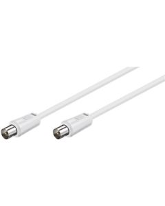 Antennkabel, vit, 1,5 m