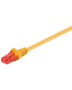 CAT 6 patchkabel, U/UTP, gul, 20 m