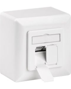 CAT 6a Universal-vägguttag inkl. ram, vit