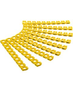 Kabelmarkeringsklips - Bokstäver A&#150;C&#146; för kablar med diameter upp till 6 mm 6 mm