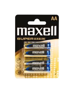 Maxell Super Alkaline AA/LR6 Super-batterier - 4 st.