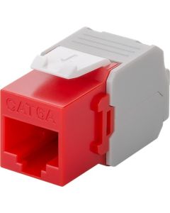 CAT 6a RJ45 Modularkontakt, ej skärmad, röd-vit