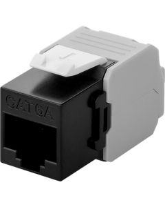 CAT 6a RJ45 Modularkontakt, ej skärmad, svart-vit