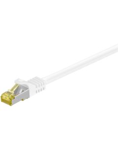 RJ45 patchkabel S/FTP (PiMF), med CAT 7 kabel, vit, 5 m