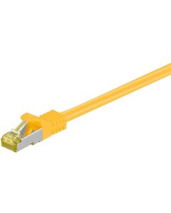 RJ45 patchkabel S/FTP (PiMF), med CAT 7 kabel, gul, 0,25 m