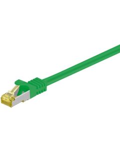 RJ45 patchkabel S/FTP (PiMF), med CAT 7 kabel, grön, 1 m