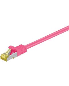 RJ45 patchkabel S/FTP (PiMF), med CAT 7 kabel, magenta, 1,5 m