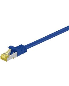 RJ45 patchkabel S/FTP (PiMF), med CAT 7 kabel, blå, 5 m