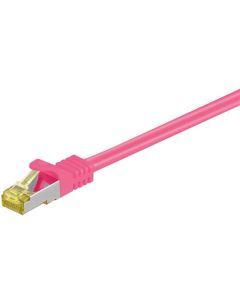 RJ45 patchkabel S/FTP (PiMF), med CAT 7 kabel, magenta, 5 m