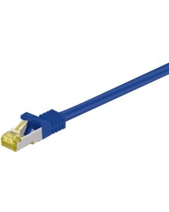 RJ45 patchkabel S/FTP (PiMF), med CAT 7 kabel, blå, 7,5 m