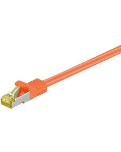 RJ45 patchkabel S/FTP (PiMF), med CAT 7 kabel, orange, 7,5 m
